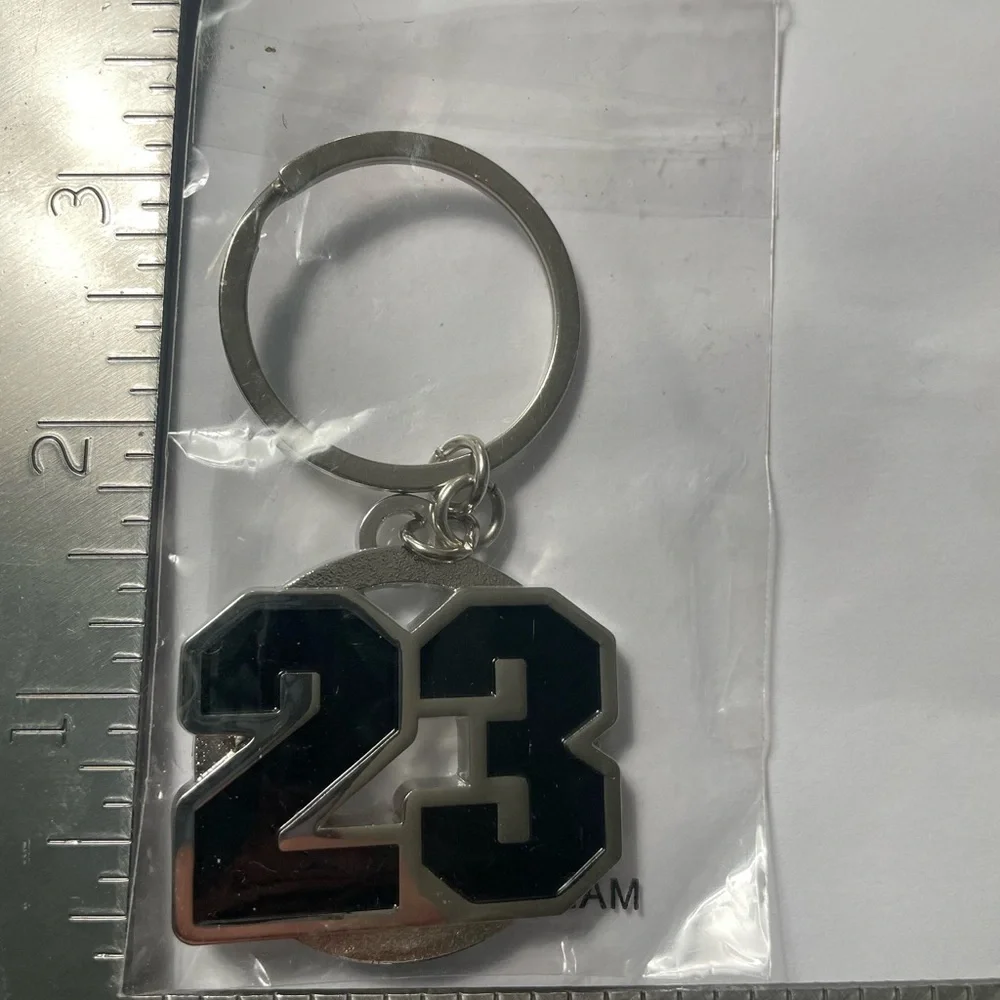 Jostens Silver and Black '23' Keychain Varsity Lettering Style